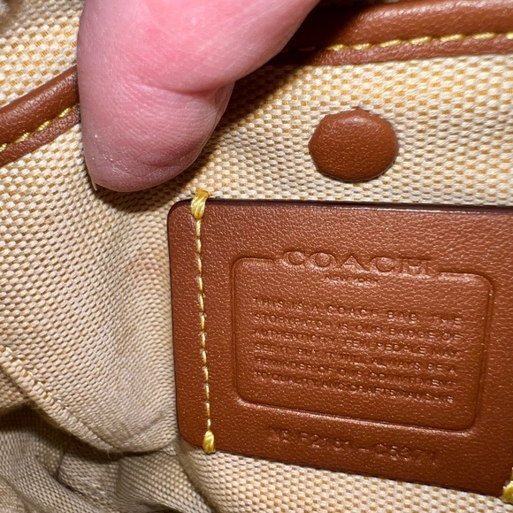 Coach Tate 18 with Genuine Snakeskin with Brass - Picture 8 of 11